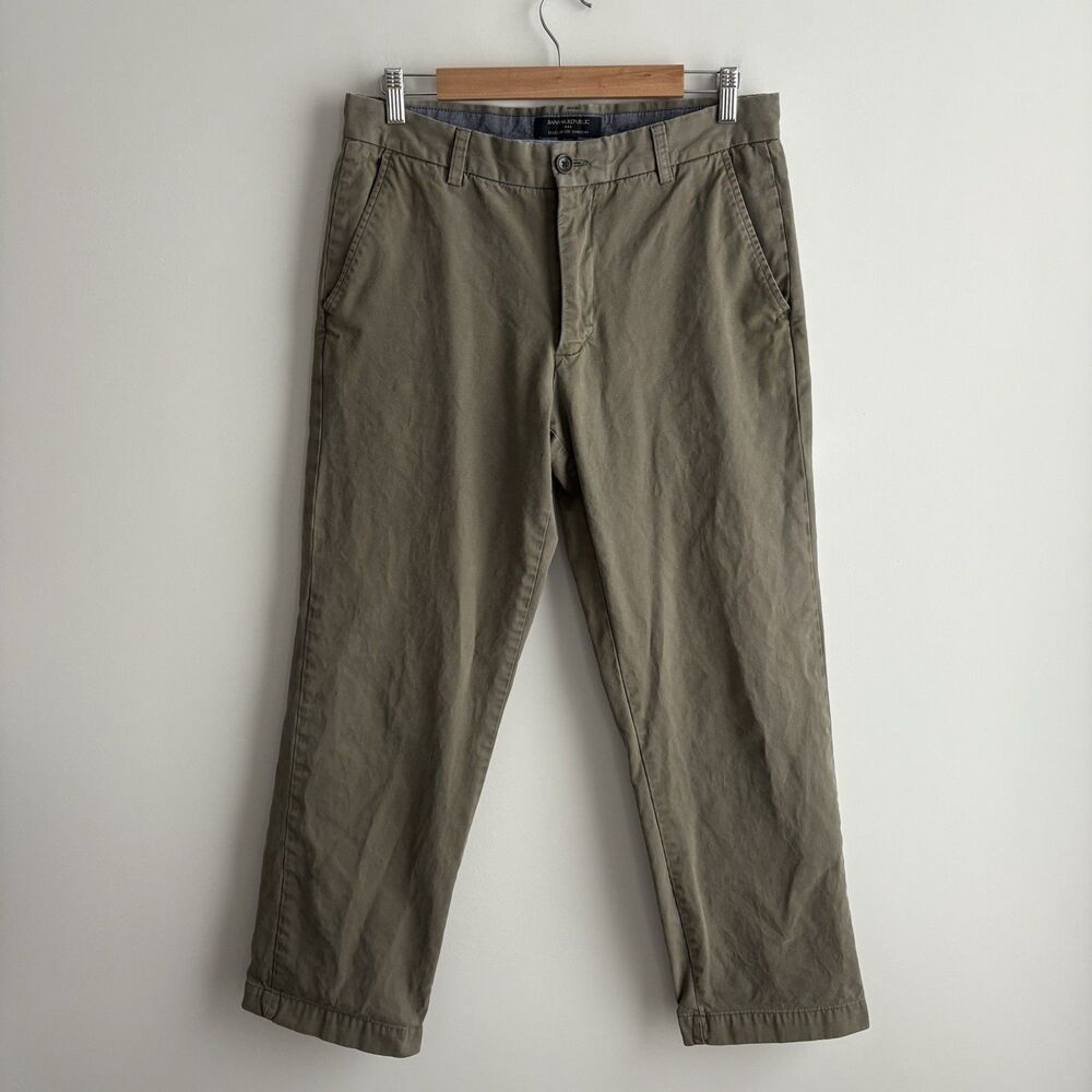 Banana Republic Relaxed Fit Dawson Pants Men's 32x30 Khaki Green Chino Casual